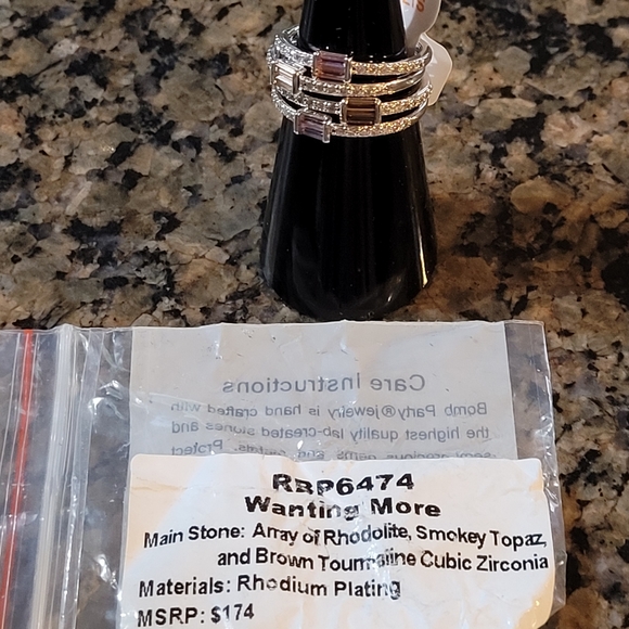 Bomb Party RBP6474 " Wanting More" Rhodolite Smokey Topaz Brown Tourmaline CZ 6 - Picture 5 of 5